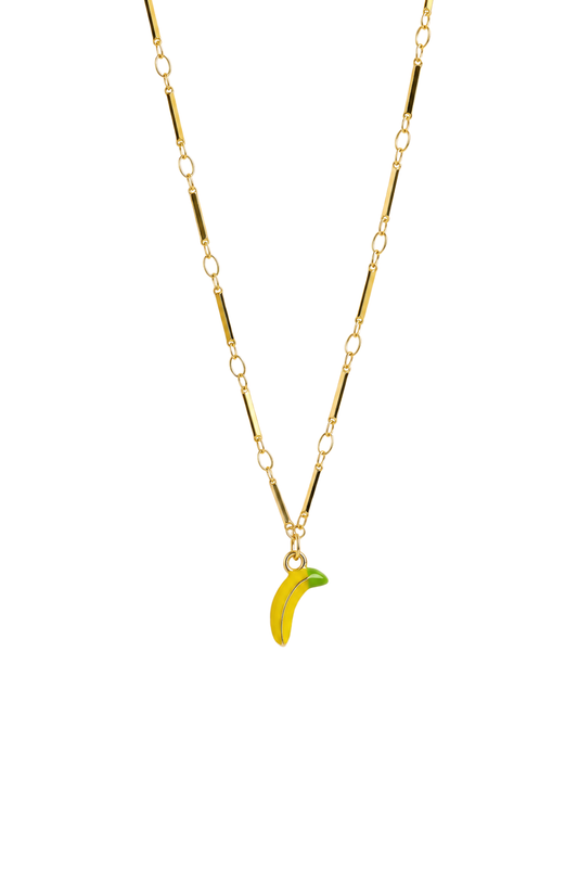 Fruit Charm Necklace – Water resistant stainless Steel Gold Pendant Necklace