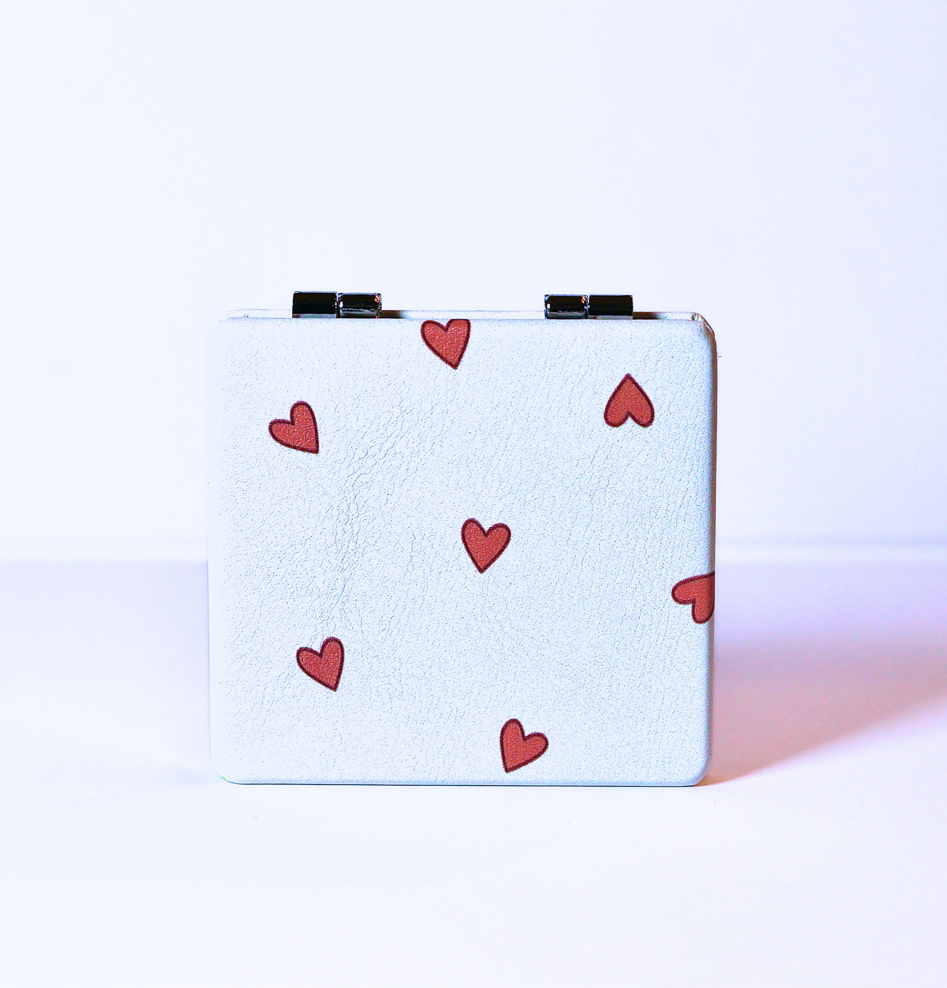 Sweet Cherry Compact Mirror | Cute Coquette Foldable Pocket Mirror | Cherry Print PU Leather | Aesthetic Gift for Her | Handbag Essential