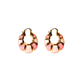 Blush Mosaic Hoop Earrings | Shell-Inspired Pink Enamel Gold Hoops | Tarnish-Free Hypoallergenic | Resort & Holiday Jewellery | Gift for Her