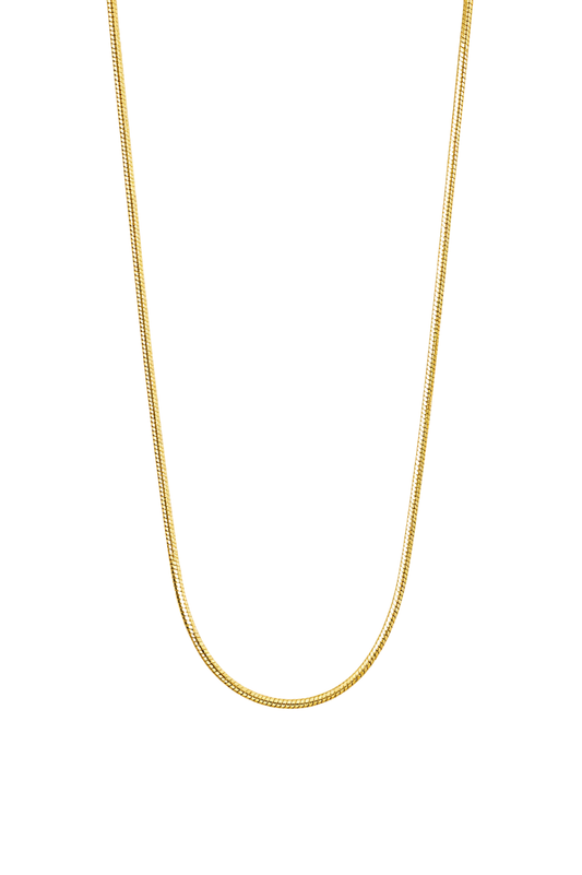 Classic Snake Chain Necklace – Stainless Steel & 18K Gold PVD Plated