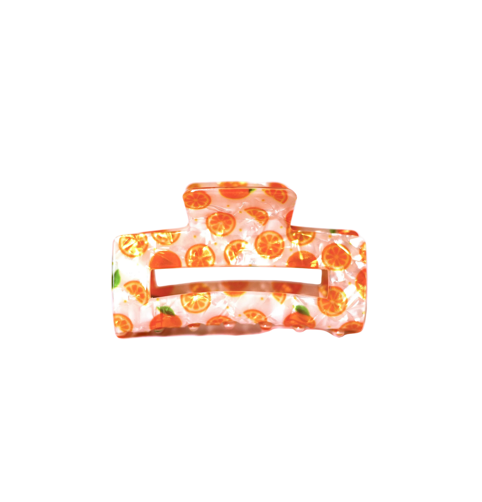 Summer Fruit Claw Clip | Glossy Translucent Acrylic Hair Claw | Fruit Print Hair Accessory | Fun Holiday Hair Clip | 4 Styles