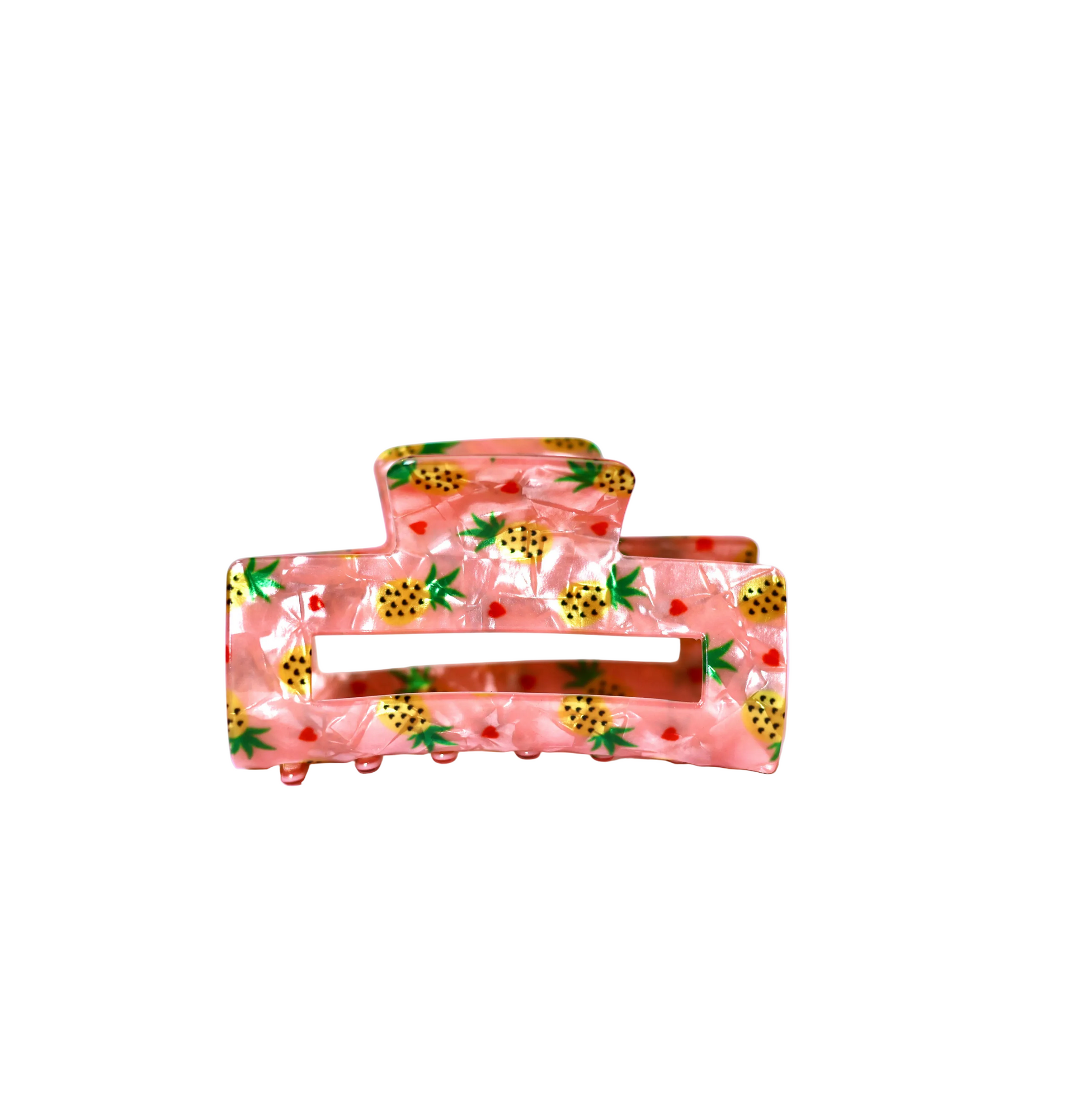 Summer Fruit Claw Clip | Glossy Translucent Acrylic Hair Claw | Fruit Print Hair Accessory | Fun Holiday Hair Clip | 4 Styles