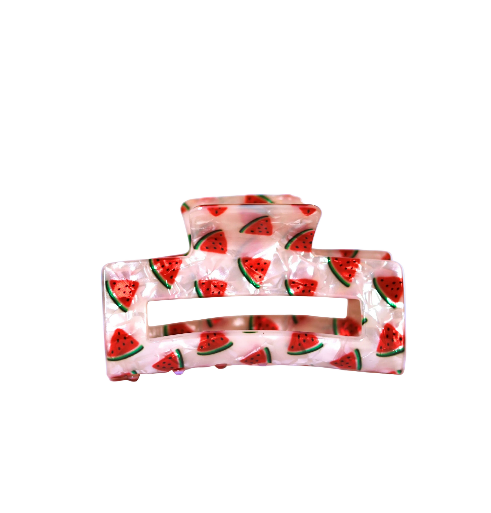 Summer Fruit Claw Clip | Glossy Translucent Acrylic Hair Claw | Fruit Print Hair Accessory | Fun Holiday Hair Clip | 4 Styles