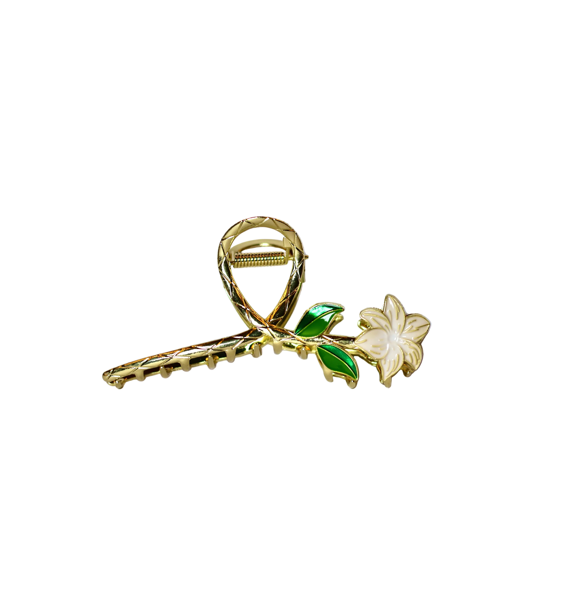 Bloom Collection Metal Claw Clip | Gold Floral Hair Claw | Botanical Claw Clip | Aesthetic Everyday Hair Accessory | 12 Styles