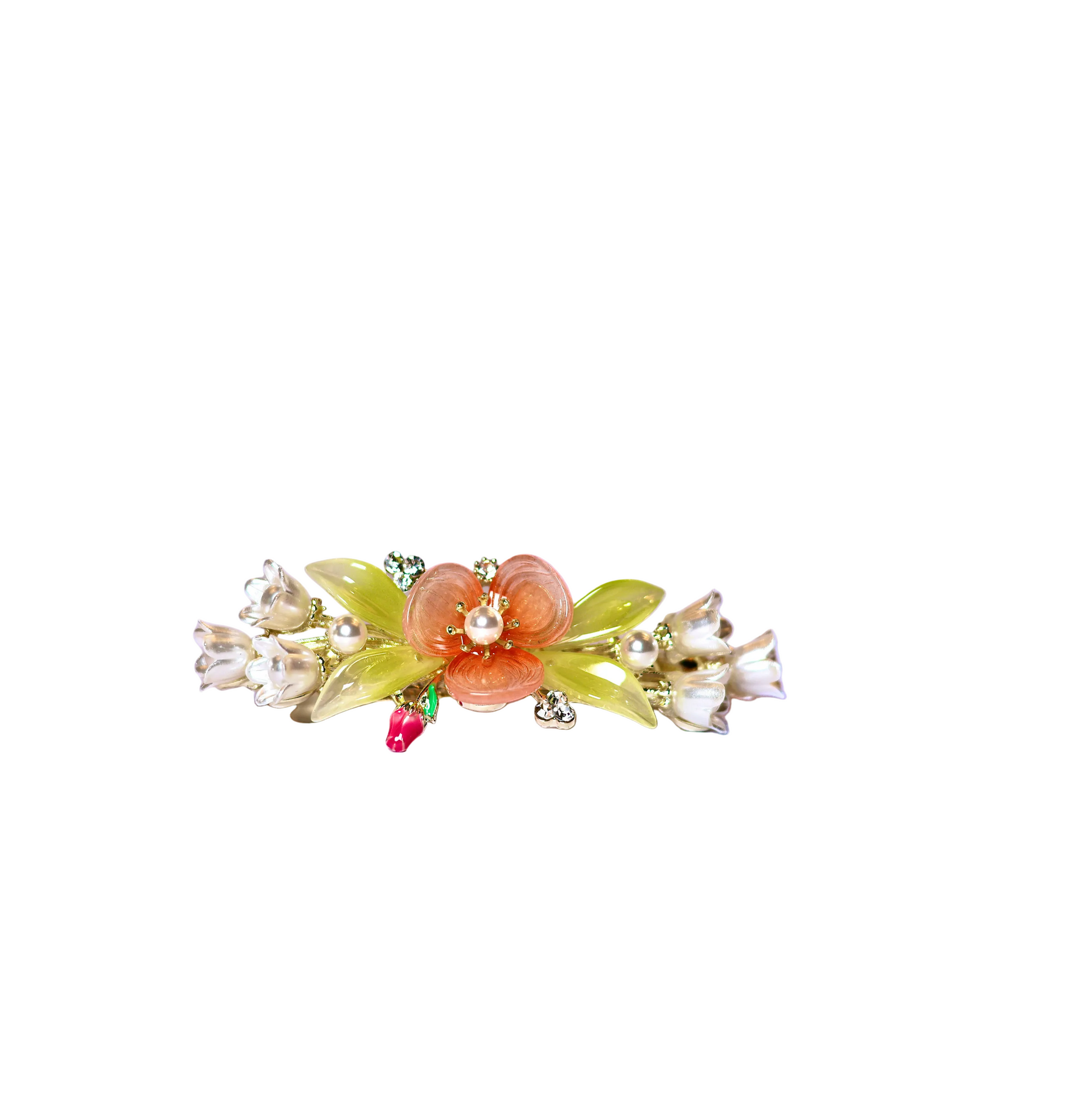Garden Muse Floral Hair Clip | Pearl & Rhinestone Flower Hair Pin | Bridal Botanical Hair Accessory | Occasion & Wedding Hair | Multiple Styles