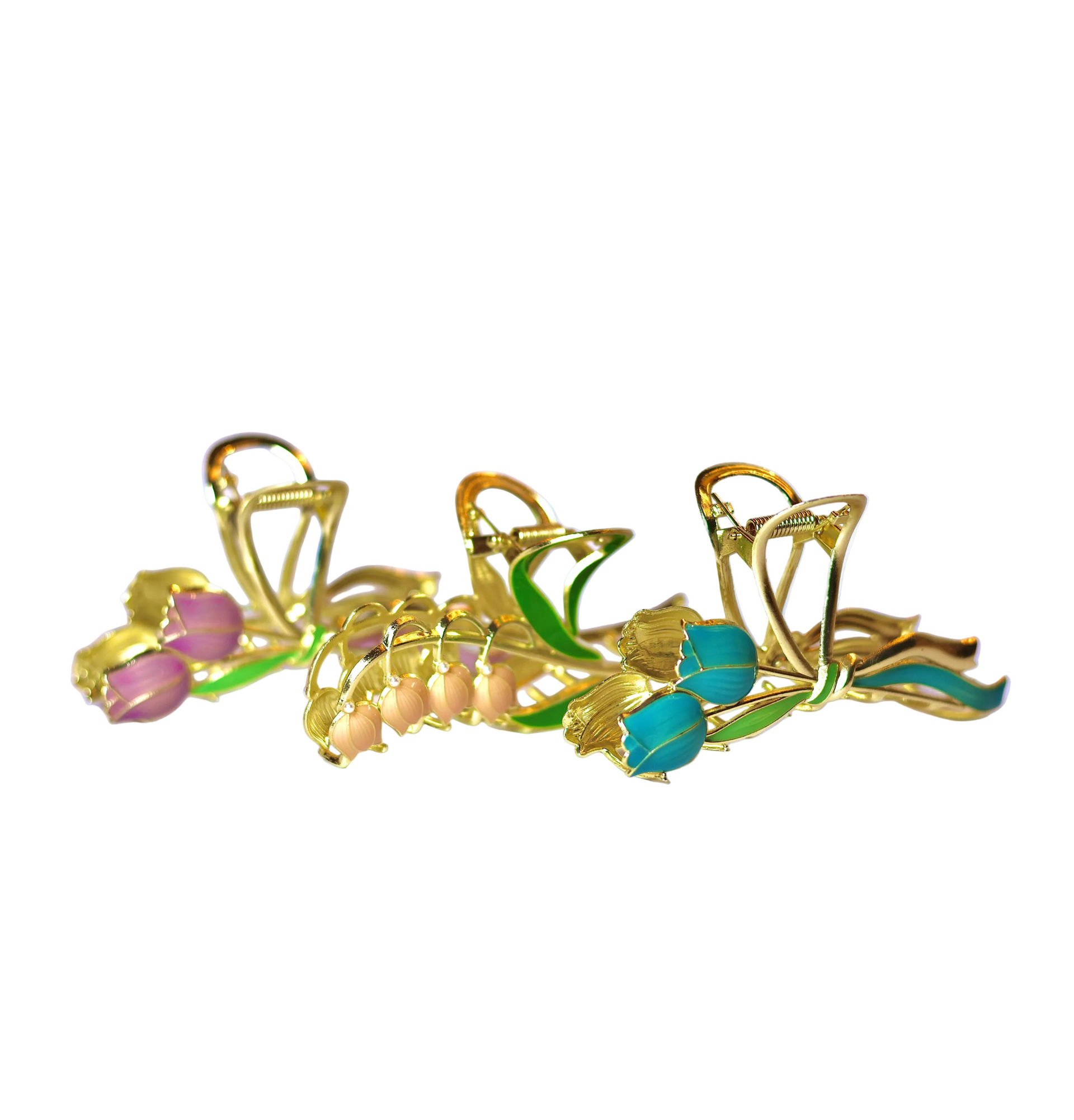 Bloom Collection Metal Claw Clip | Gold Floral Hair Claw | Botanical Claw Clip | Aesthetic Everyday Hair Accessory | 12 Styles