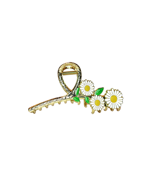 Bloom Collection Metal Claw Clip | Gold Floral Hair Claw | Botanical Claw Clip | Aesthetic Everyday Hair Accessory | 12 Styles