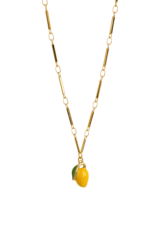 Fruit Charm Necklace – Water resistant stainless Steel Gold Pendant Necklace