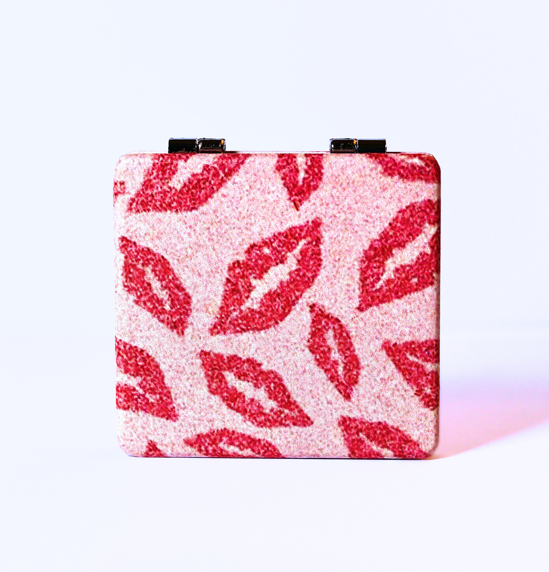 Sweet Cherry Compact Mirror | Cute Coquette Foldable Pocket Mirror | Cherry Print PU Leather | Aesthetic Gift for Her | Handbag Essential