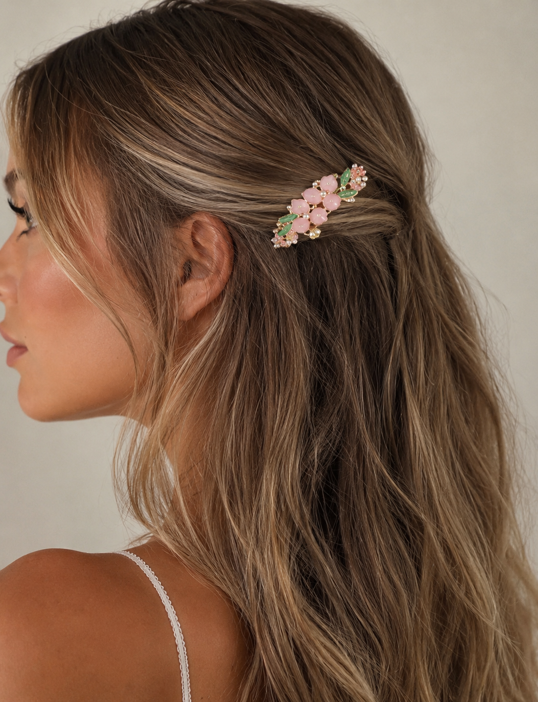 Garden Muse Floral Hair Clip | Pearl & Rhinestone Flower Hair Pin | Bridal Botanical Hair Accessory | Occasion & Wedding Hair | Multiple Styles