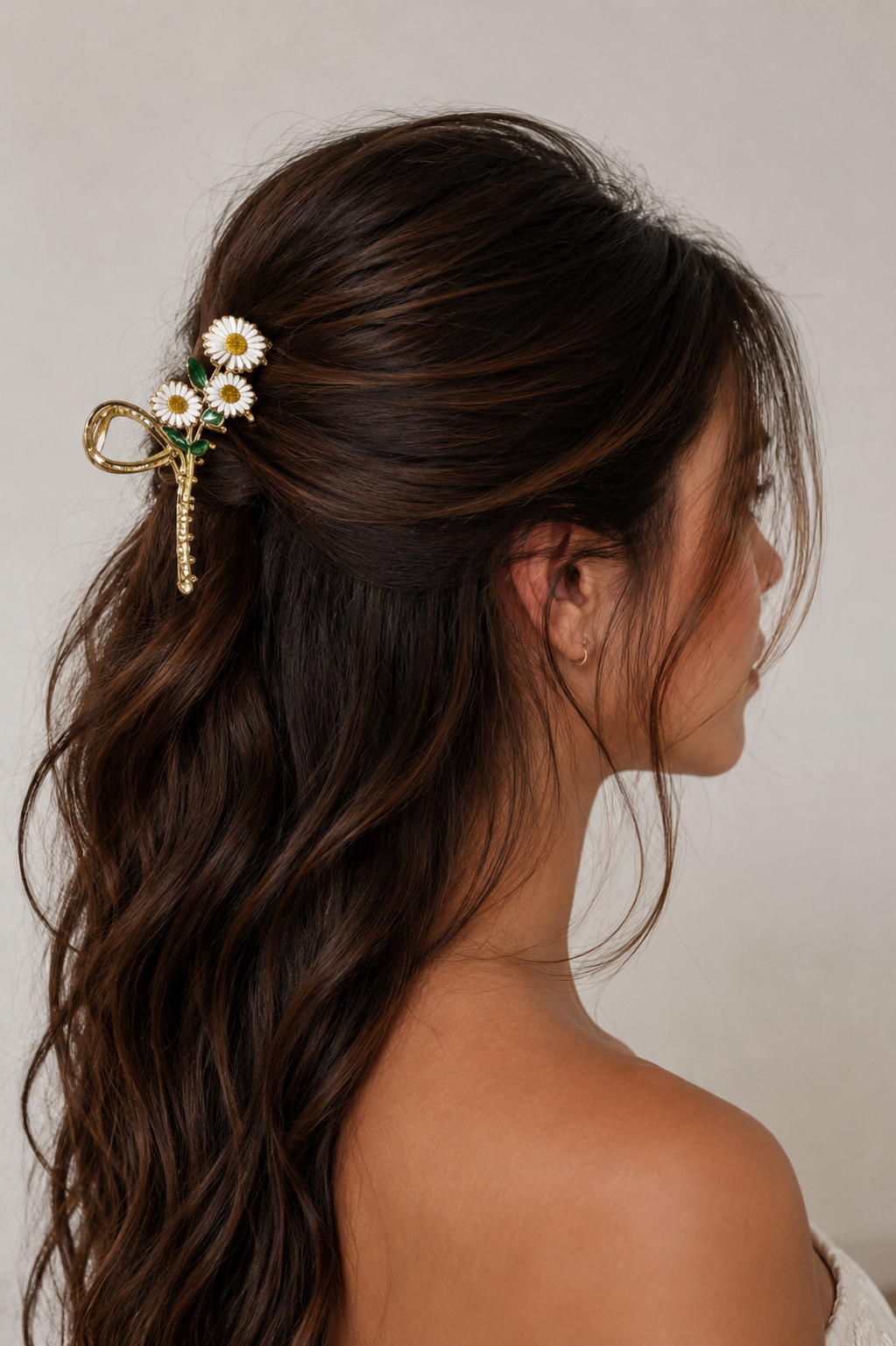 Bloom Collection Metal Claw Clip | Gold Floral Hair Claw | Botanical Claw Clip | Aesthetic Everyday Hair Accessory | 12 Styles