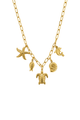 Ocean Charm Necklace – Waterproof Stainless Steel Coastal Charm Necklace